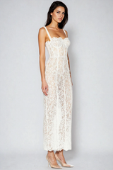 Dumisani Lace Maxi Dress In White