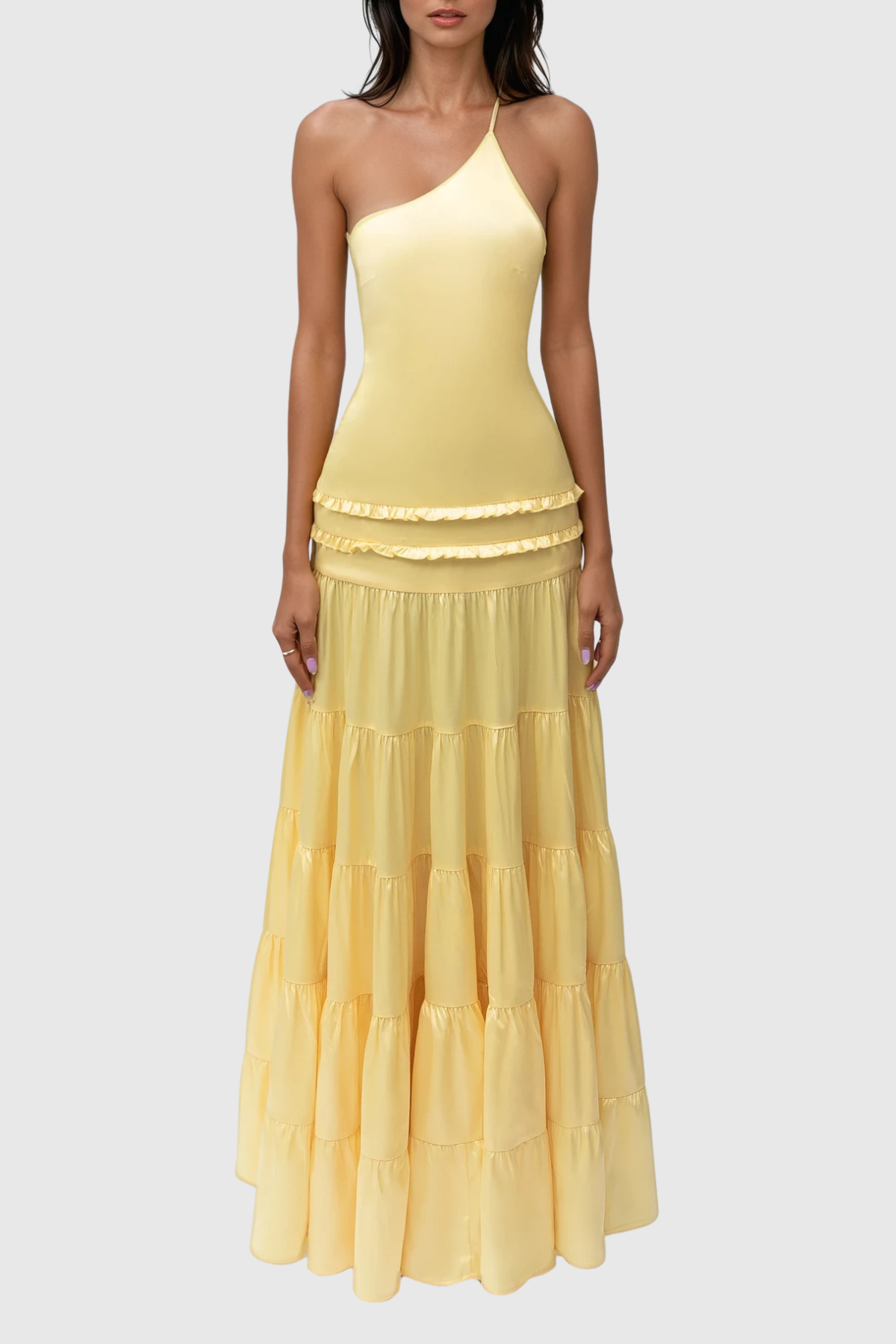 Wemba One Shoulder Backless Maxi Dress