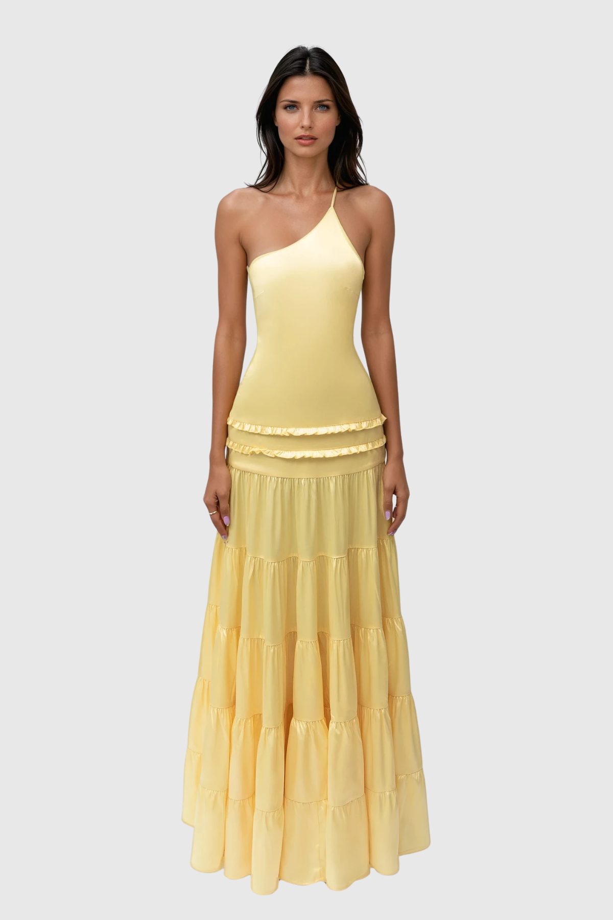 Wemba One Shoulder Backless Maxi Dress