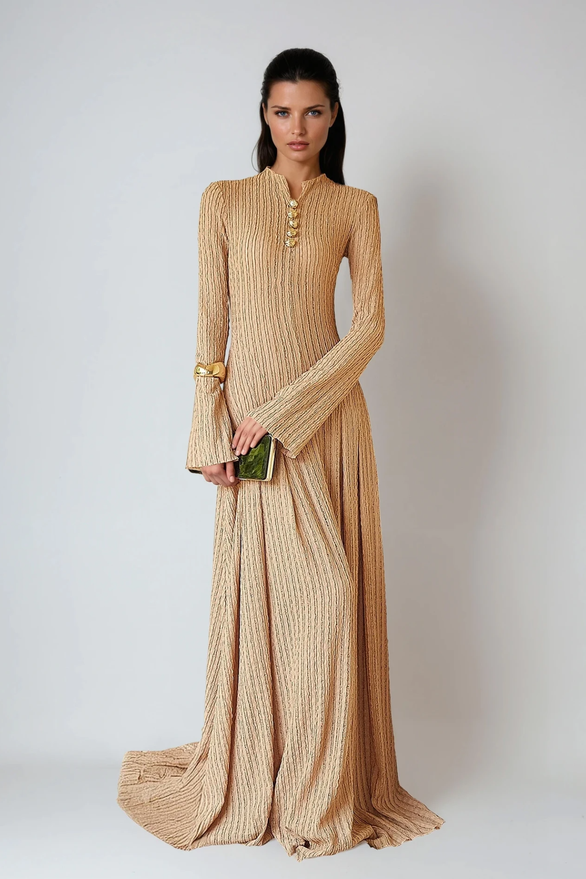 Dorthea Pleated  Maxi Dress
