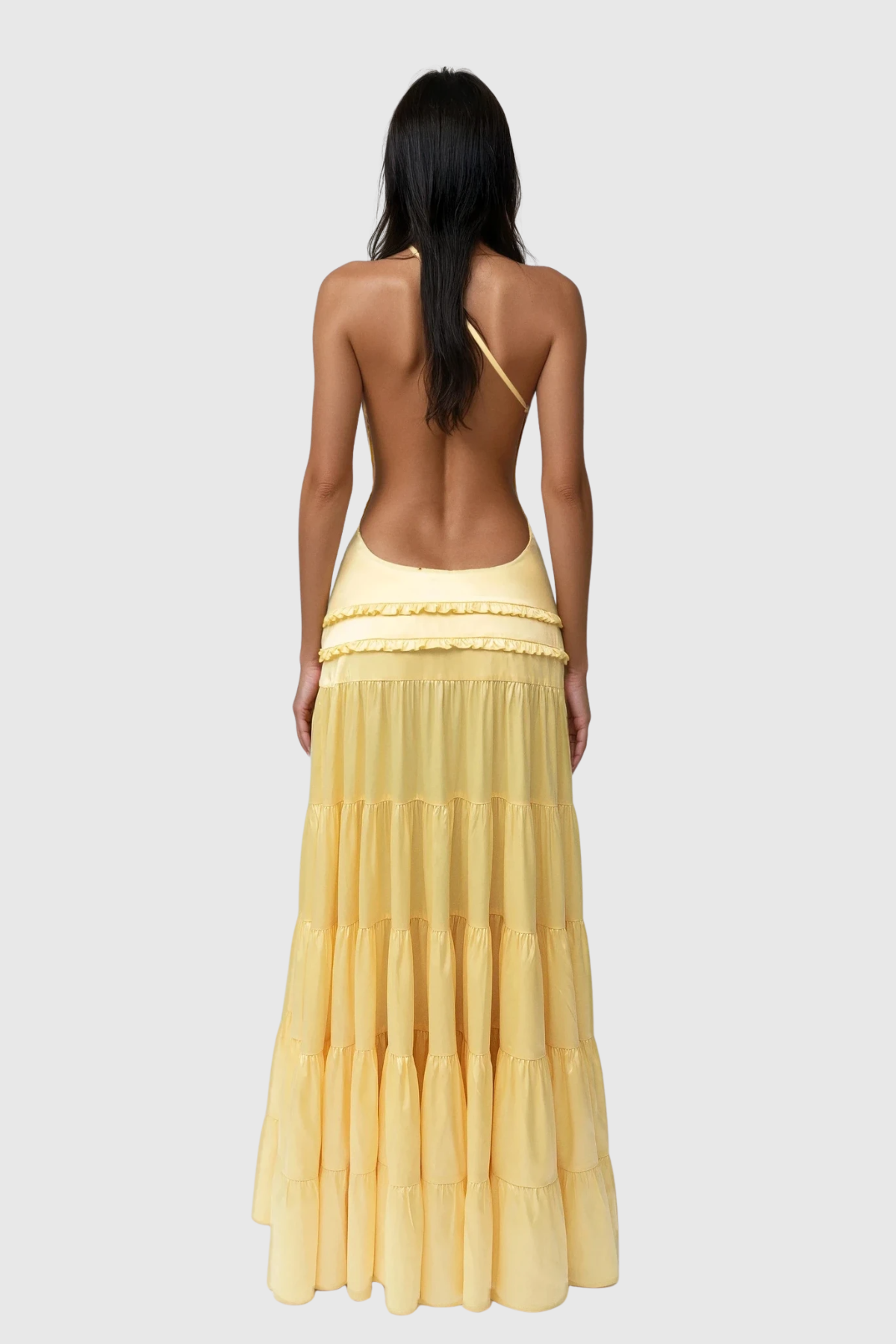 Wemba One Shoulder Backless Maxi Dress