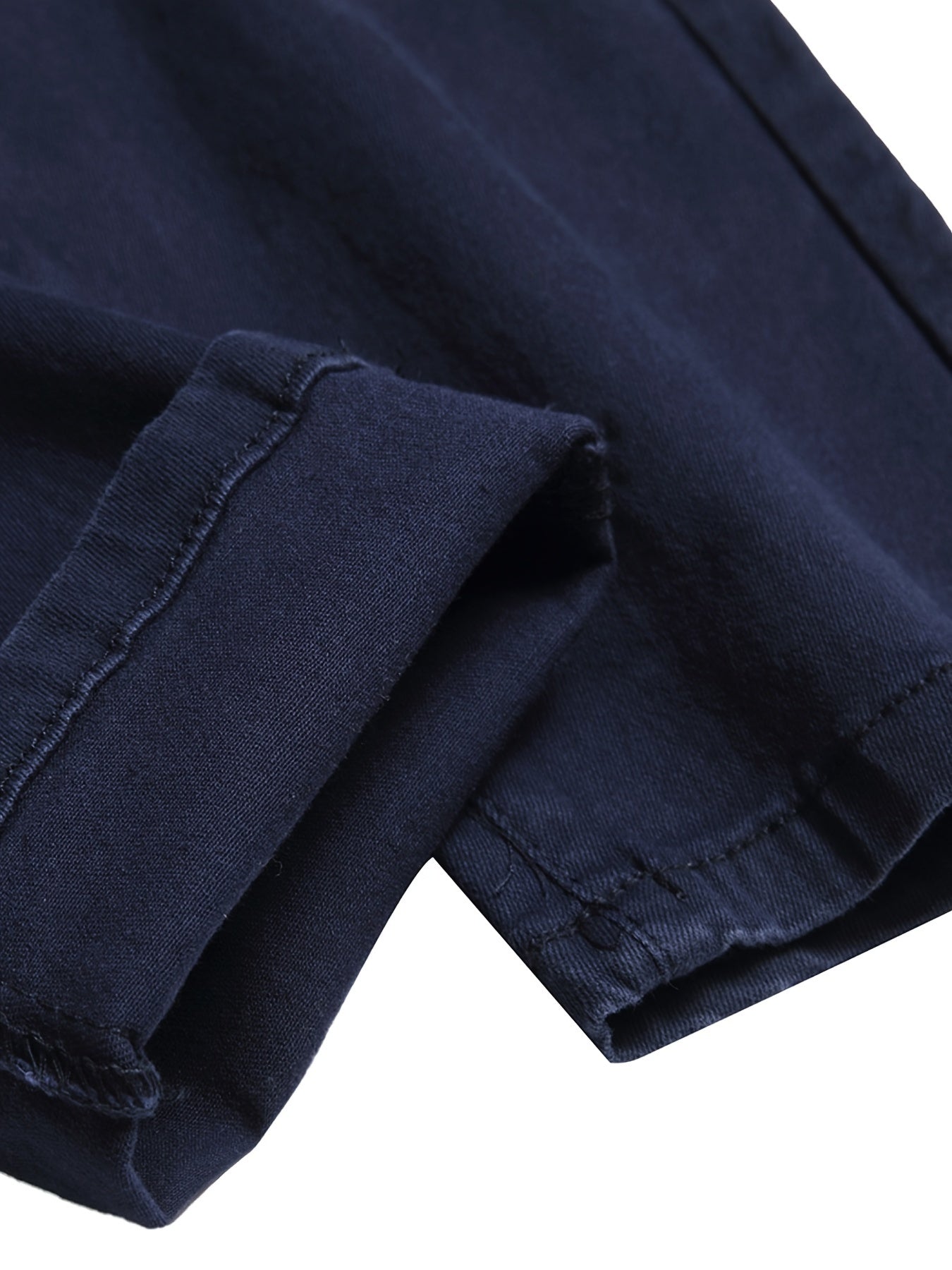 Sapphire Blue Men's Stretch Pants Men's casual ripped sapphire blue stretch pants