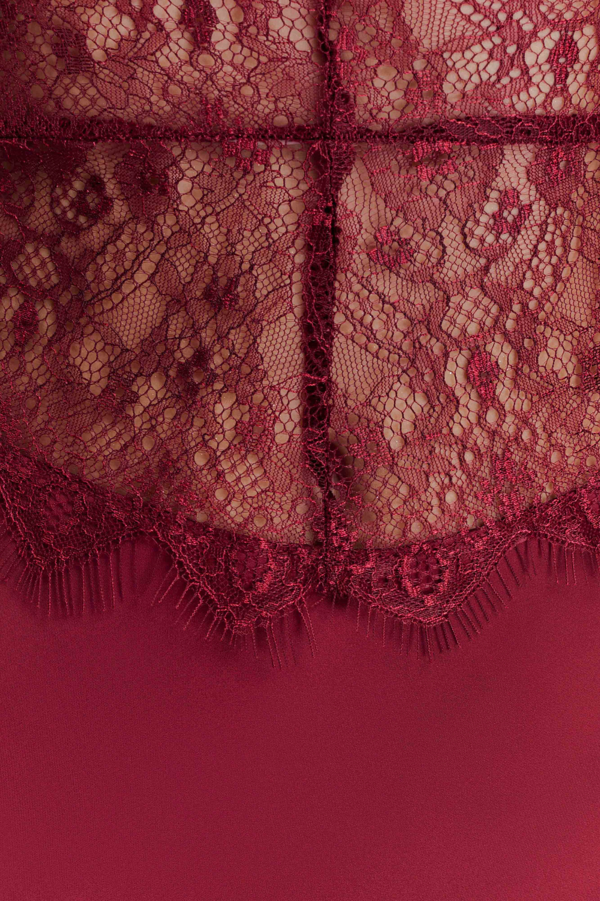Bowie Long Sleeve Lace Plunge Maxi Dress