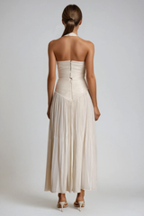 Drystan Halter Neck Front Ruch Skirt Set