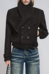 Discordia Scarf Jacket In Black