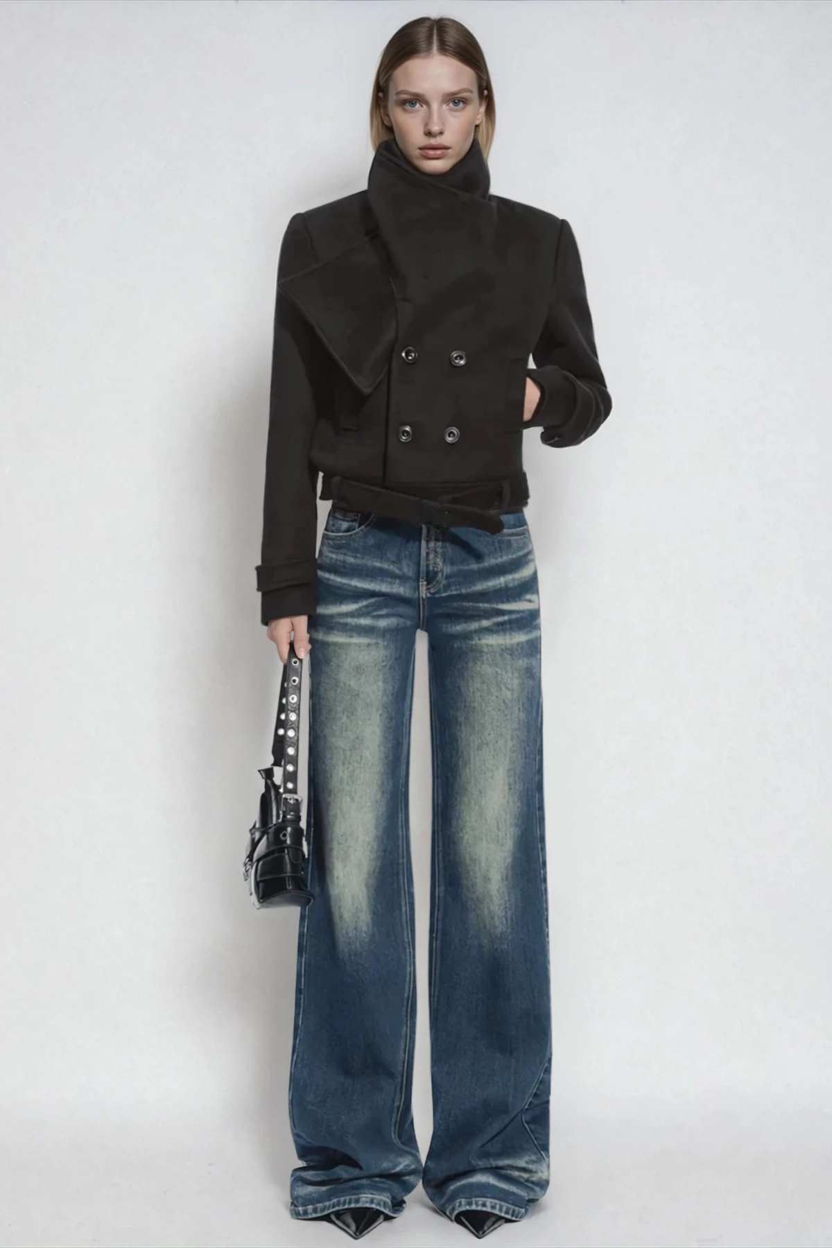 Discordia Scarf Jacket In Black