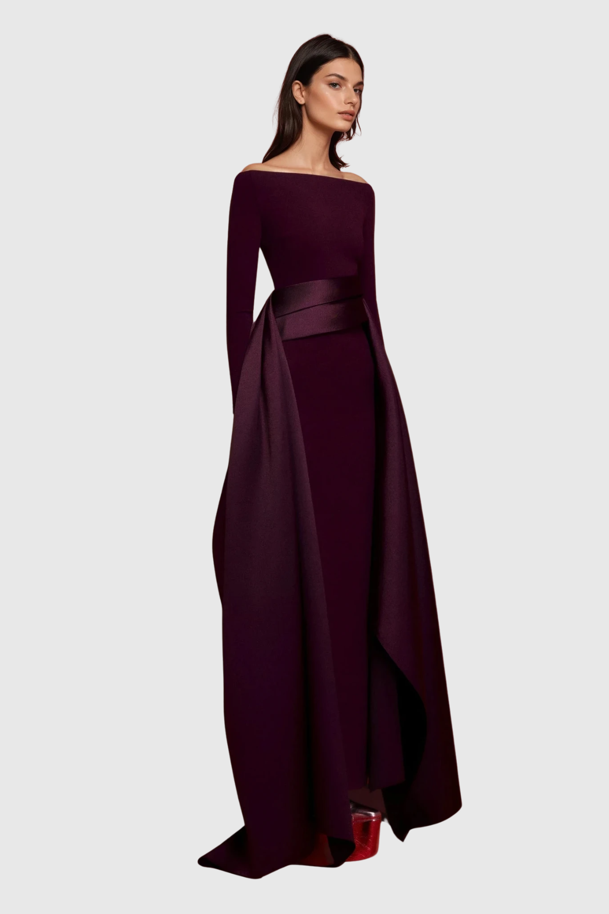 Di Off Shoulder Fringe Maxi Dress