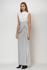 Dimitrije Sleeveless Colorblock Ruch Maxi Dress