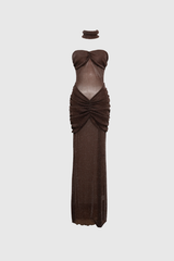 Daedalus Strapless Sequin Maxi Dress
