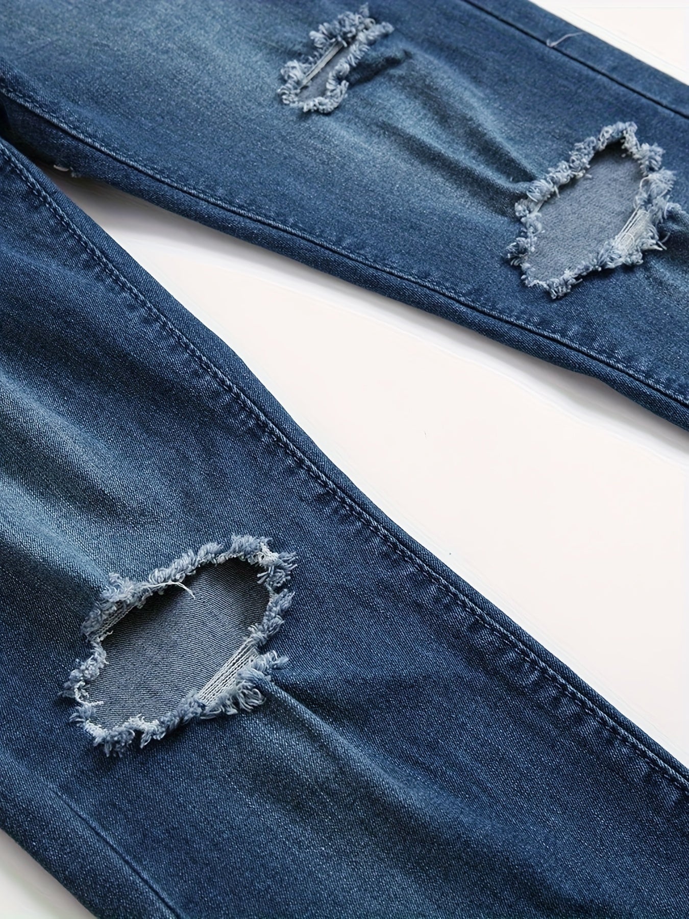 Ripped Zipper Jeans For Men