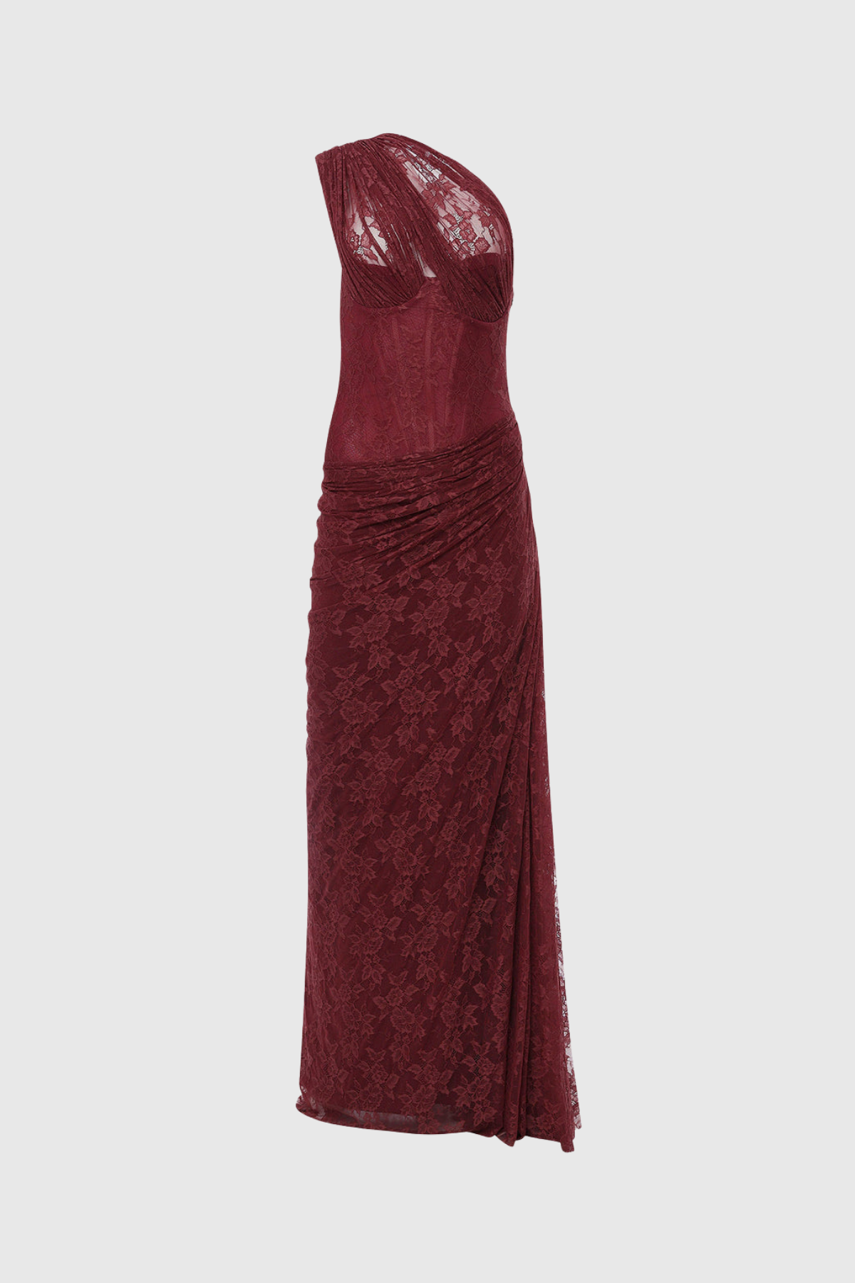Faron One Shoulder Corset Lace Maxi Dress