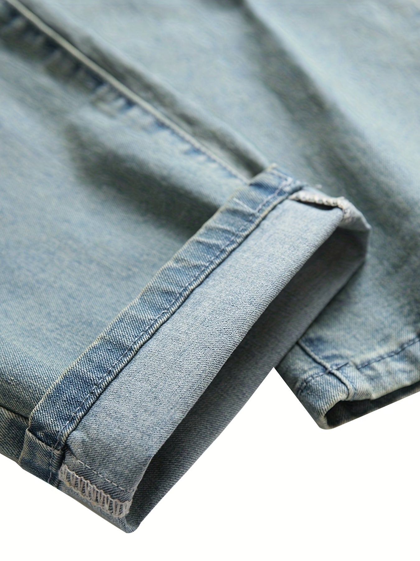Slim Fit Mens Ripped Jeans, Stretch Denim Distressed Straight Leg Fashion Pants for Men (LY019)