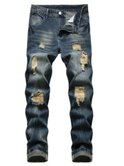 Men's Dark Blue Ripped Jeans Dark Blue Ripped Jeans for men