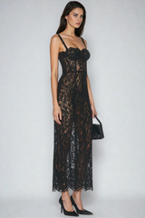 Dumisani Lace Maxi Dress In Black