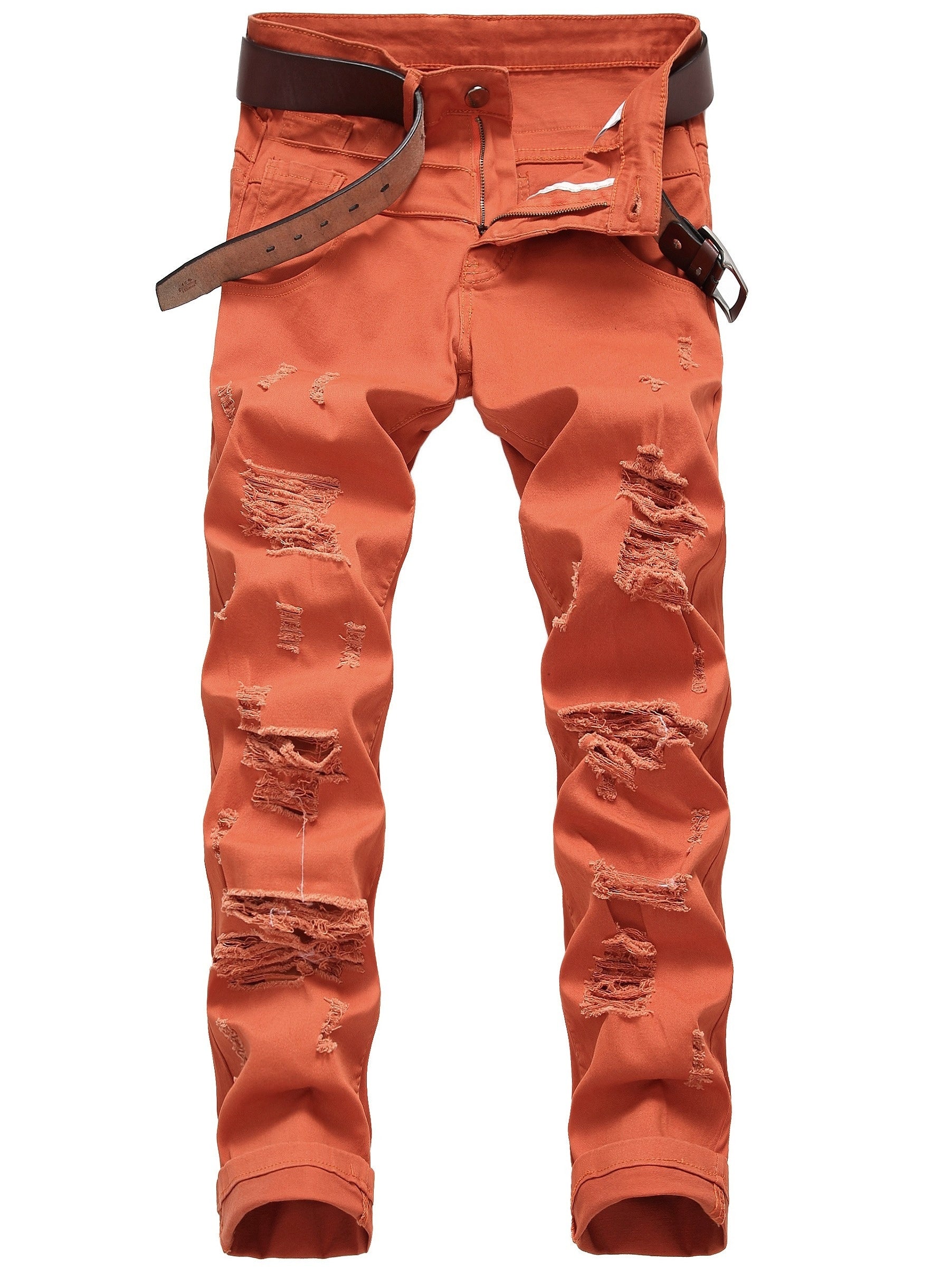 Tight Jeans with Holes Men's Slim And Tight Jeans With Holes In The Top