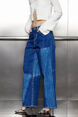 Aja Deconstruct Print Jeans