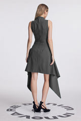 Amato Sleeveless Fringe Mini Dress In Black