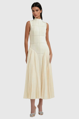 Amberlin Sleeveless Ruch Midi Dress