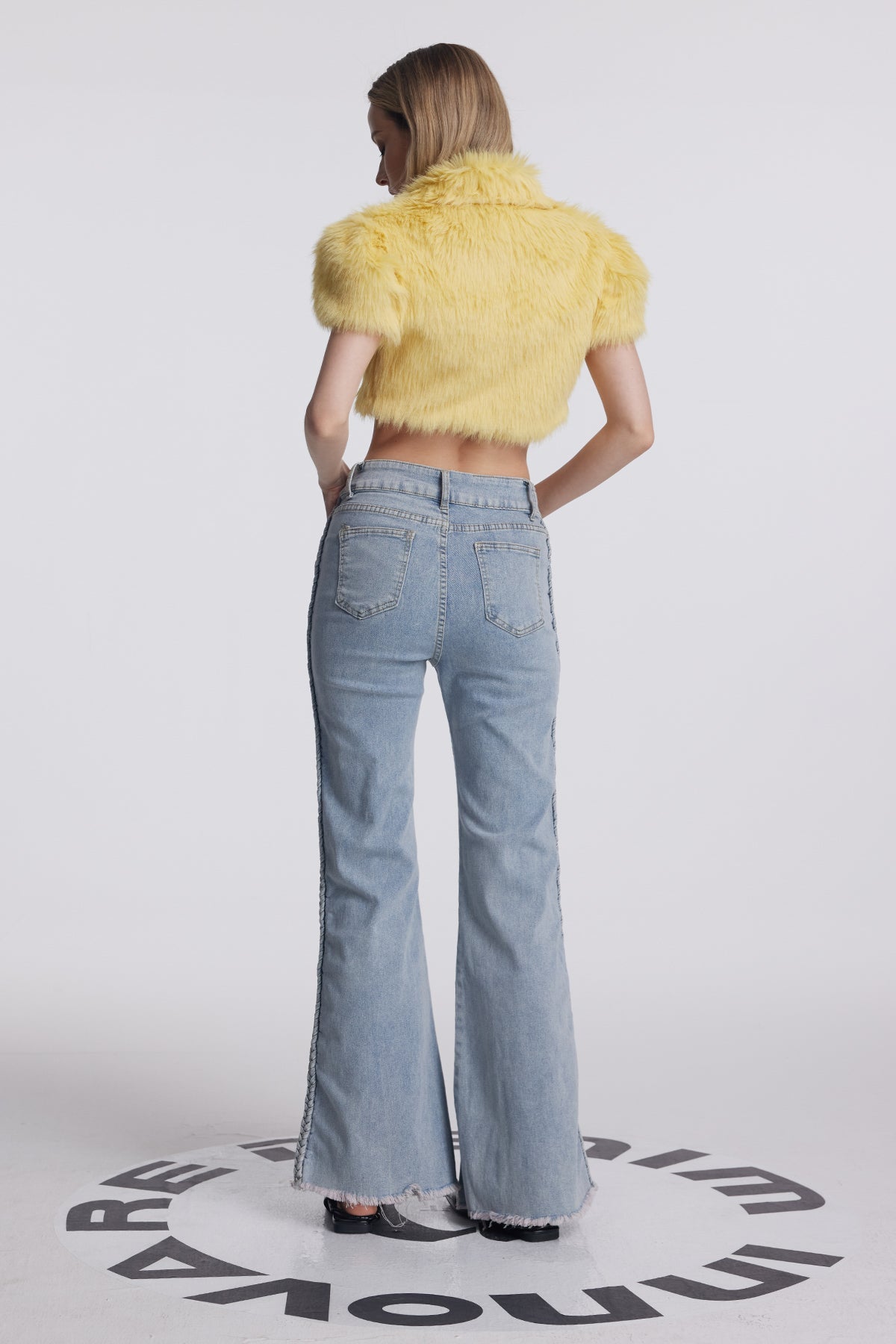 Amzi Cross Pocket Fringe Jeans