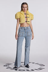 Amzi Cross Pocket Fringe Jeans