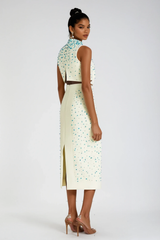 AnnDrue Rhinestone Sleeveless Skirt Set
