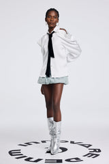 Apiatan Cutout Tie Shirt