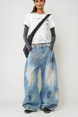 Arbana Deconstruct Barrel Jeans