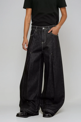 Areli Deconstruct Split Barrel Jeans