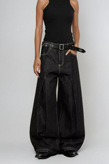 Areli Deconstruct Split Barrel Jeans