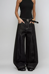 Areli Deconstruct Split Barrel Jeans