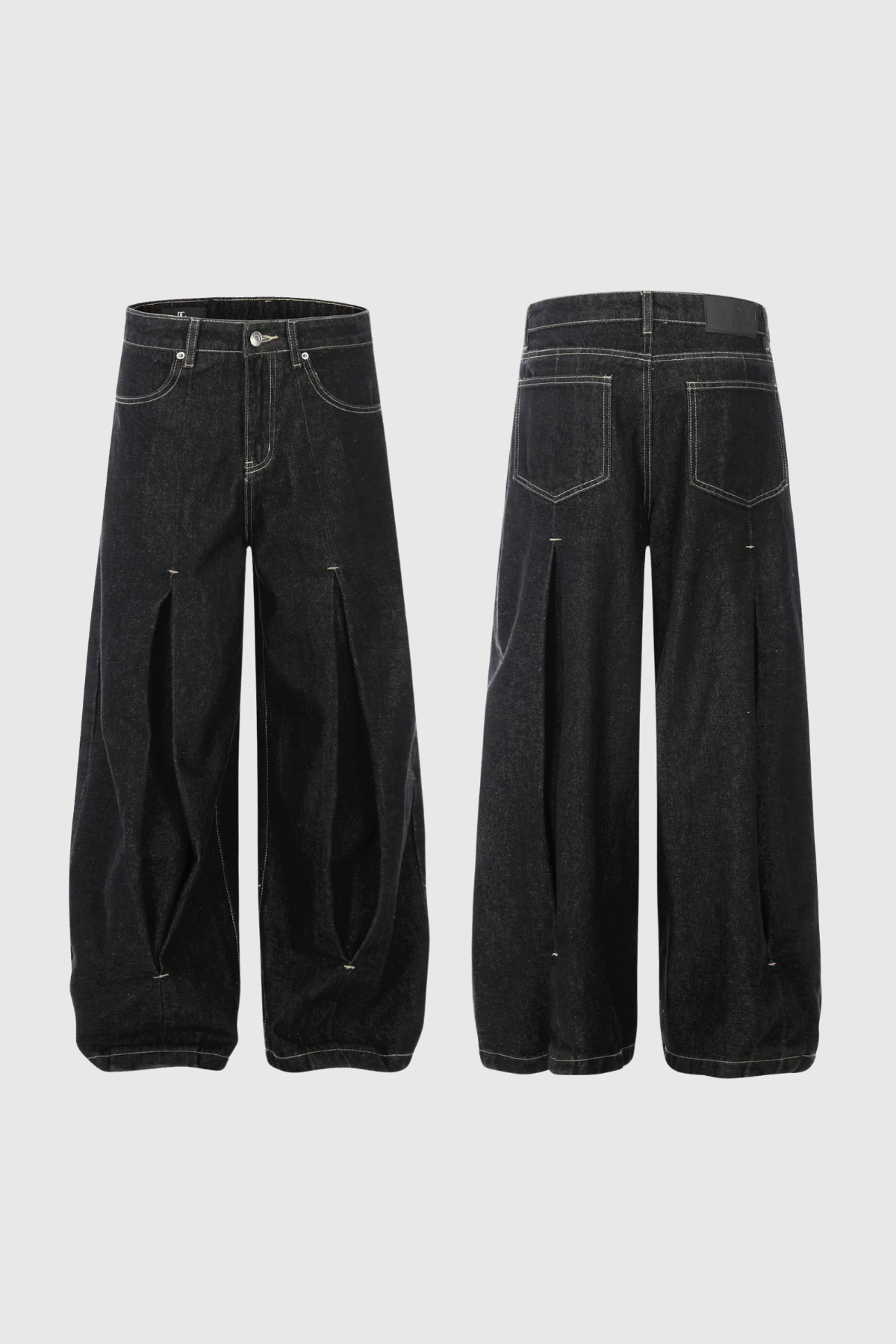 Areli Deconstruct Split Barrel Jeans