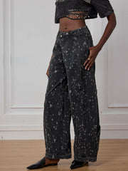 Ayah Torn Asymmetric Jeans