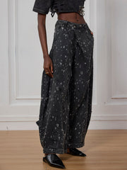 Ayah Torn Asymmetric Jeans