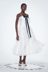 Badri Bow Ruffle Maxi Dress