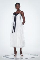 Badri Bow Ruffle Maxi Dress