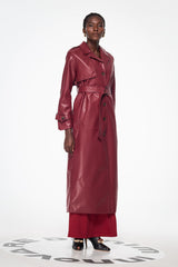 Baldechild Buckle Leather Coat
