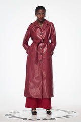 Baldechild Buckle Leather Coat