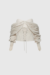 Ballad Off Shoulder Lace Up Corset Top