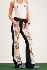 Bandi Print Bootcut Jeans In Brown