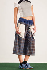 Baptiste Plaid Star Wide Leg Pants