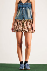 Barabal Camouflage Print Puffy Mini Skirt