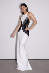 Barret Butterfly Lace Split Bandage Maxi Dress