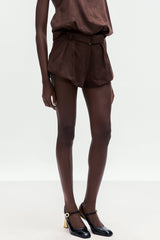 Bartolomea Suede Buckle Mini Pants