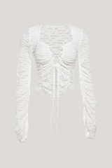 Batuhan Ruch Lace Up Drawstring Top