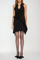 Bjarke Ruffle Asymmetric Mini Dress