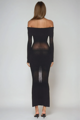 Bjoern Off Shoulder Hayley Knit Maxi Dress