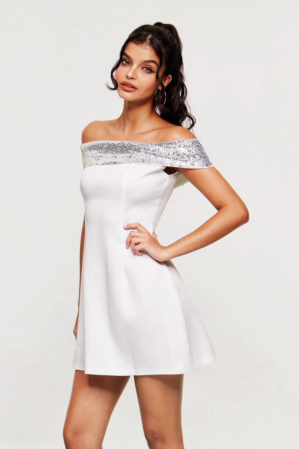 Blagovesta Strapless Sequin Mini Dress