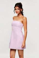 Blanche Strapless Mini Dress In Pink