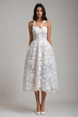 Bodie Floral Lace Midi Dress