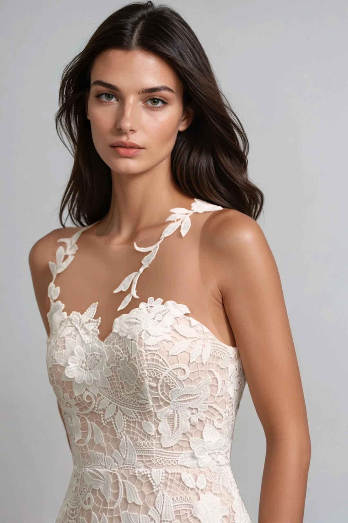Bodie Floral Lace Midi Dress